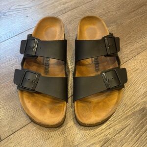 Birkenstock Black Two-Strap Arizona Sandals EU40